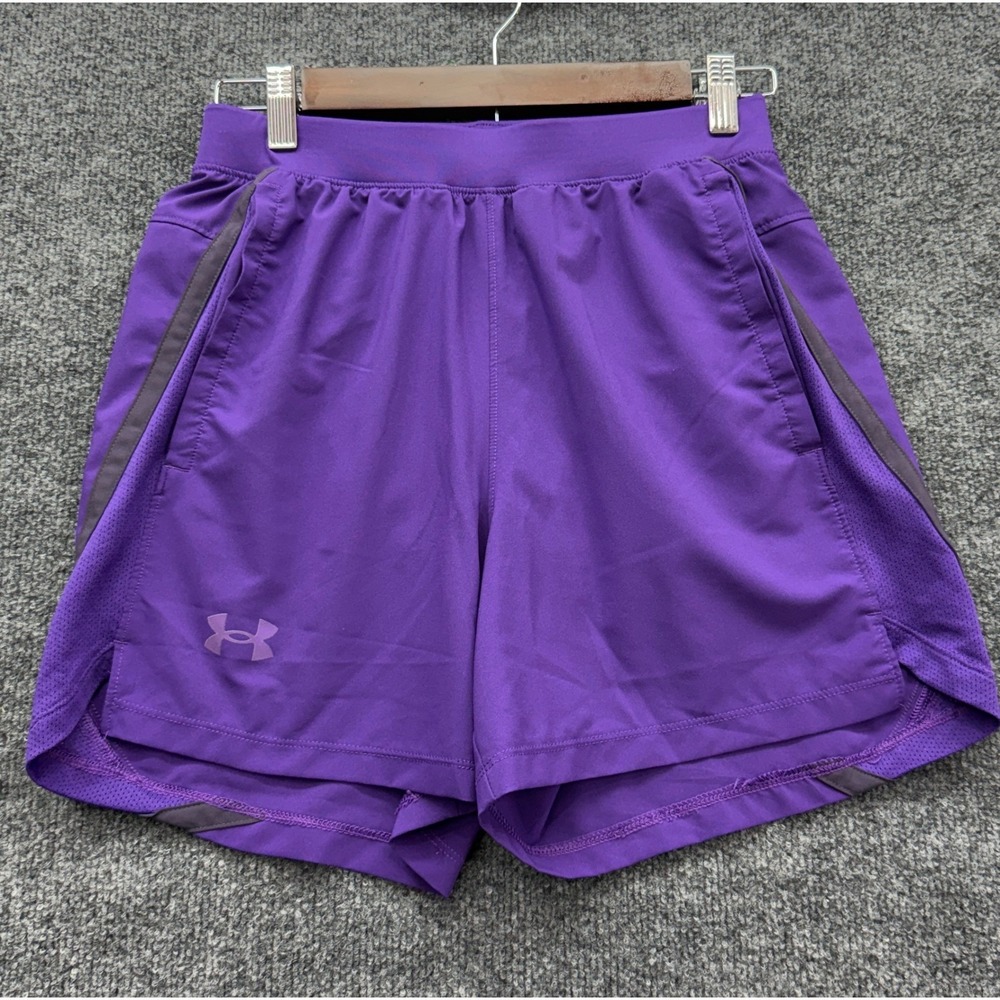 Under Armour‎ Athletic Shorts Womens Small Purple Fitted Mesh Running Workout